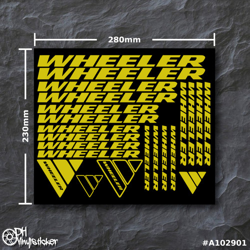 Wheeler stickersatz gelb - stickersatz, |