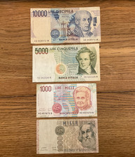 Set 2 x 1000, 5000, 10000 Lire