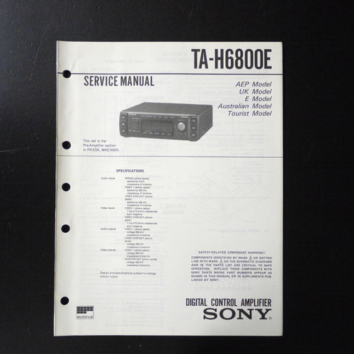 Original sony h6800e - sony, ta-h6800e