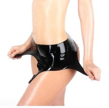 Latex Strumpfband Damen Harness Strapsgürtel mit schwarzen Clips Gürtel für Strümpfe