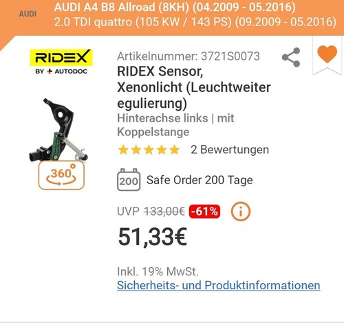 Sensor xenonlicht - sensor,
