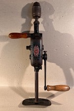 Alte original mechanische Handbohrmaschine Val D'or mit Kurbelantrieb
