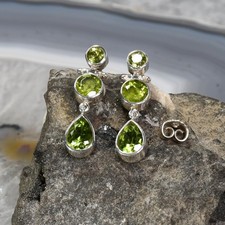 Peridot Ohrring, 925er Silber
