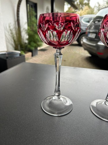 Bleikristall gläser rot - 5x,