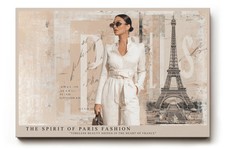 Paul Sinus Wandbild The Spirit of Paris Fashion – elegante Frau vor
