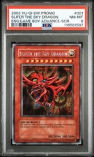 PSA 8 Slifer the Sky Dragon GBI-001 Secret Rare Yugioh God Card NM - MT
