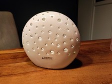 Tiziano Lichtkugel oval, Mendini, Timer Funktion, Deko, Keramik, weiß, creme