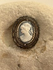 Vintage Silber Kamee Brosche
