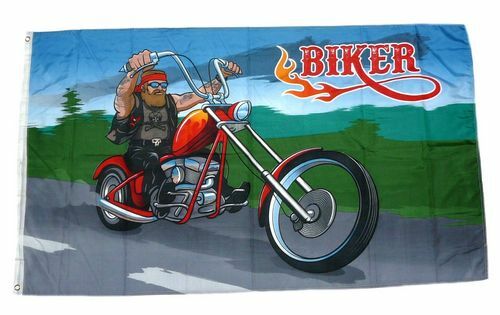 Fahne flagge biker motorrad - fahne,