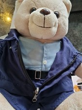 Polizei  BÄR BLAU MIT JACKE Plüschtier  Kuscheltier  ? Paket ?37