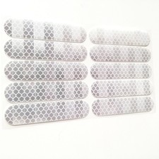 10 Weiss selbstklebend, reflektierend Reflektorband, Reflektorfolie Reflexfolie