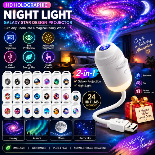 Galaxy star projektor - 2-in-1,