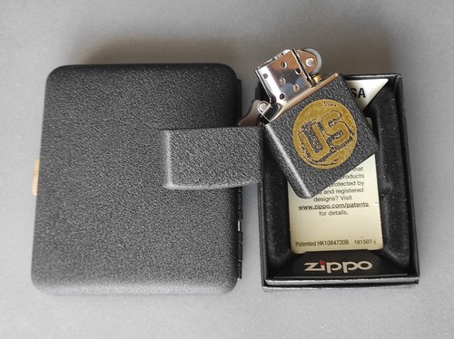 2er set black structure zippo - set,