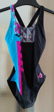 Arena Mädchen Badeanzug Schwimmanzug Gr. 140 schwarz blau pink TOP