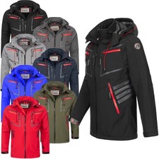 Herren Designer Softshell Funktions Outdoor Regen Jacke Sport Kapuze BW088