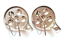 2 Schneckenpfannen  - 2 Zangen u. 2 Gabeln - W. Wagenfeld - WMF - Set Nr. 1