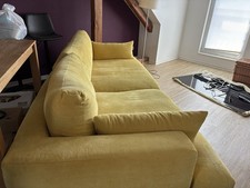 Sofa 3-Sitzer Cord Sofa Gelb Modern  2,05•1,20m