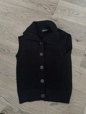 Top Damen Ärmellose Strickjacke Jacke Pullover Sure Gr L