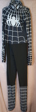 Schwarzes Spiderman Kostüm – Spandex Jumpsuit – Größe L–XL