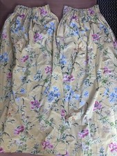 Vintage Laura Ashley Poppy Meadow gefütterte Cottagecore Vorhänge 160 cm x 132 cm 63”52