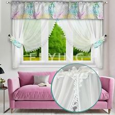 Landhaus Fertiggardine 4 tlg. Gardinen-Querbehang-Set Fenstergardine 400/155 