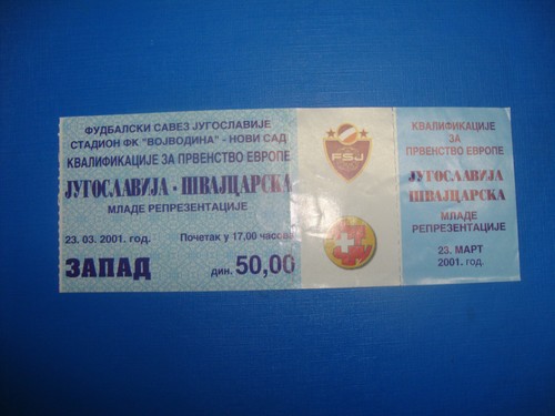 2001 ticket jugoslavia - 2001,