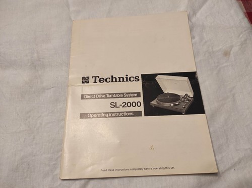 Technics 2000 user - technics, sl-2000