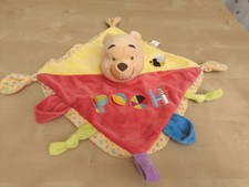 Winnie Pooh Disney Schmusetuch Kuscheltuch Rassel Baby Schnullerhalter bunt 