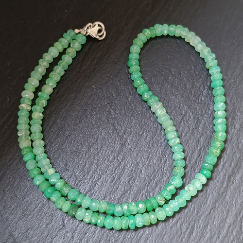 Chrysopras kette facettiert - kette,