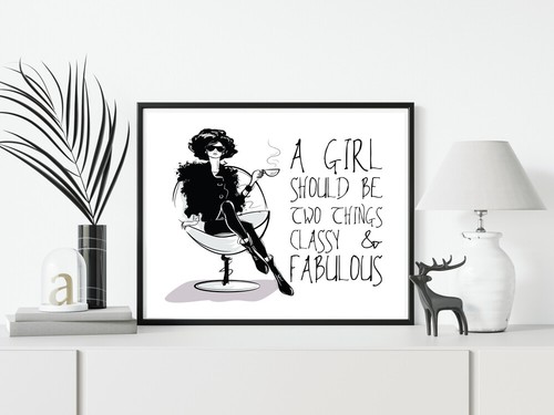 Fashion glam druck - a4, bild