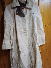 Knirps Regenmantel Lackmantel Beige Vintage Trenchcoat Damen Travel Coat Nylon M