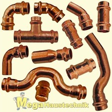 Press-Fittings für Kupfer-Rohr mit V SC Kontur wie Viega Profipress Bogen Muffe