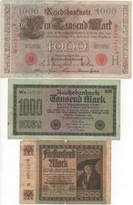 Mixed Lot Reichsbanknotes 1000