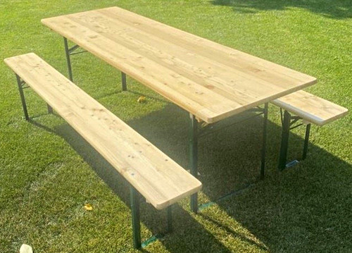 Bierzelt garnitur holz metall - holz,,