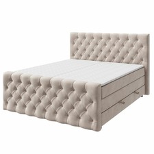 Boxspringbett - beige - H3 -
