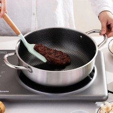 Bratpfanne edelstahl 410 waben - bratpfanne,