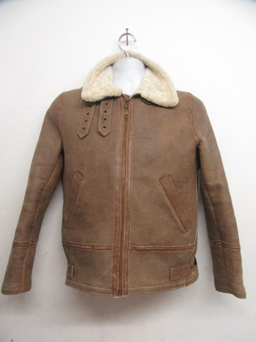 Vintage lammfell leder - b-3,