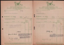 REMSCHEID-VIERINGHAUSEN, 2 x Rechnung 1952, David Dominicus & Co. Sägen-Werkzeug
