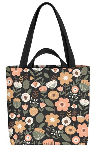 Floral blumenmuster schwarz - floral,