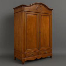 Antiker Jugendstil Kleiderschrank Frankreich Eiche und Mahagoni um 1900