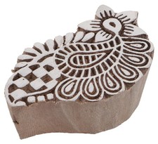 Indischer Textilstempel, Holz