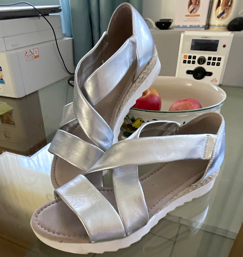 Gabor damen sandalen - sandalen, silber