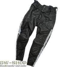 ORIGINAL BUNDESWEHR FELDJÄGER KRADHOSE LEDER BW MOTORRADHOSE LEDERHOSE SCHWARZ