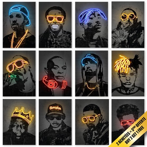 Rapper hip hop plakat stil - rapper,