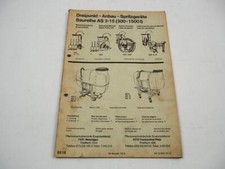 Holder Platz AS 3 4 6 8 10 15 Spritzgerät Betriebsanleitung Ersatzteilliste 1985