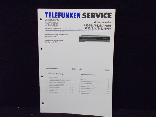Telefunken service manual - service,