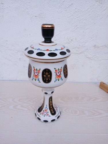 Böhmische glas vase pokal - böhmische,