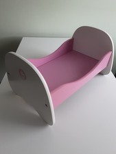 Puppenbett rosa weiß von
