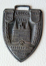Tagungsabzeichen, 1862-1912, Lübeck, 50. Sängertag des Niedersächsischen Sängerb