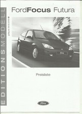 Prospekt Ford Focus Preisliste 2000 Editionsmodell Futura